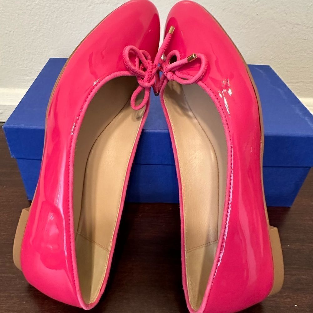 Stuart Weitzman Women’s gabby leather ballet in pink flats almond toe Sz 6, NIB - Picture 9 of 11